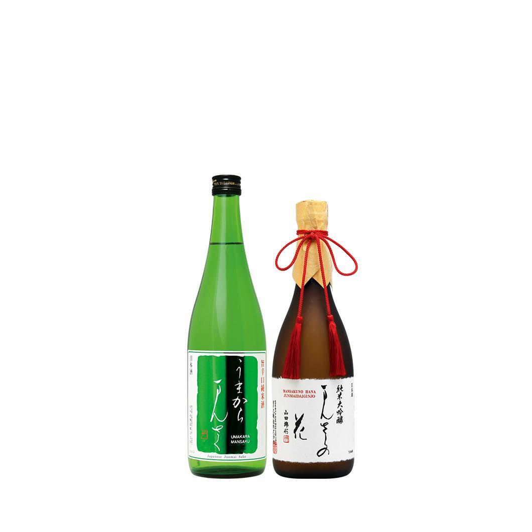 【GS-08】まんさくの花 秋田の地酒セット（箱なしご自宅用） 720ml×2